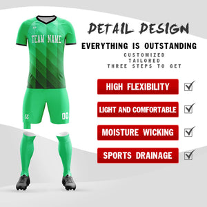 Custom Neon Green-Black Casual Outdoor Soccer Sets Jersey