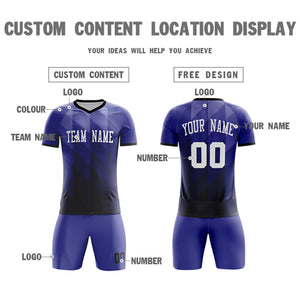 Custom Royal White Casual Outdoor Soccer Sets Jersey