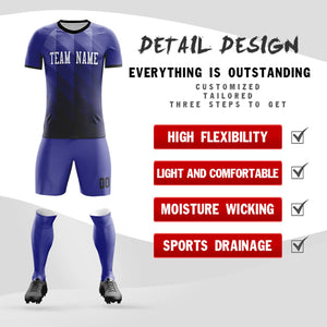 Custom Royal White Casual Outdoor Soccer Sets Jersey