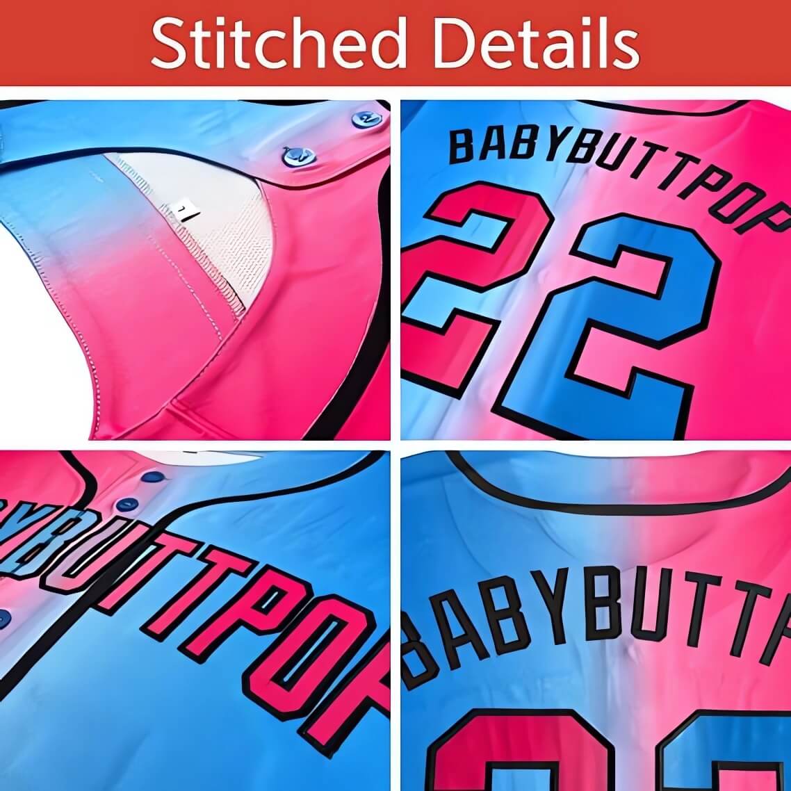 Custom Orange Royal-White Gradient Fashion Authentic Pullover Pinstripe Baseball Jersey