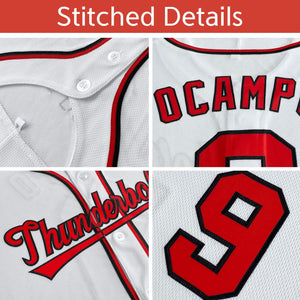 Custom Black Crimson Personalized Star Graffiti Pattern Authentic Baseball Jersey