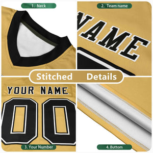 Custom Red Old Gold Personalized Insert Color Design Authentic Football Jersey