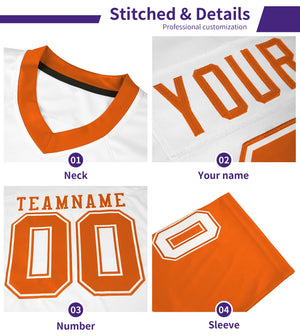 Custom Royal Orange Personalized Raglan Sleeves Design Authentic Football Jersey