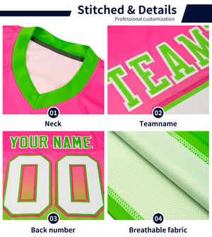 Custom White Bright Green Gradient Fashion Personalized Authentic Football Jersey