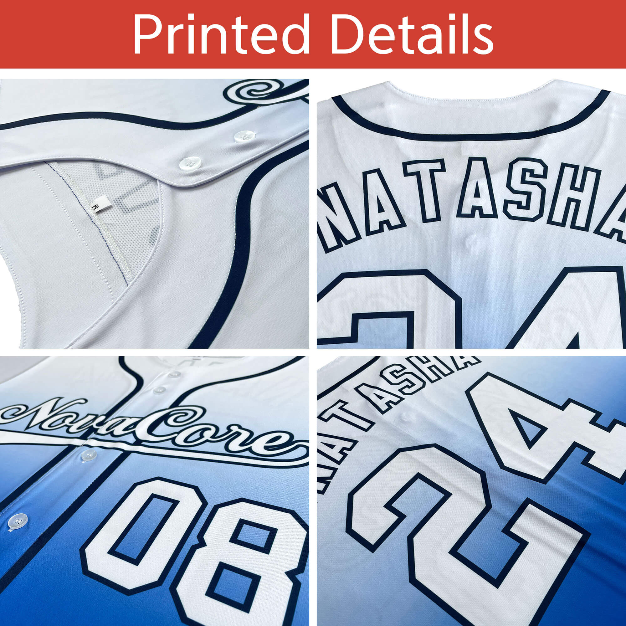 Custom Split Button Down Baseball Jersey Personalized Team Sports Uniform for Adults/Youth