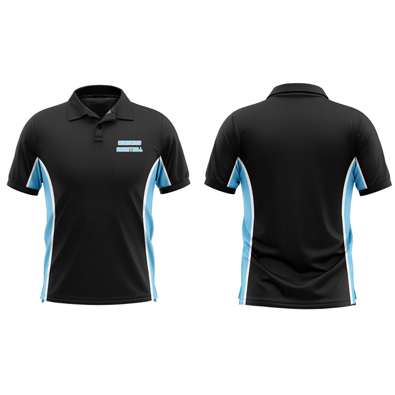 Custom Black Add Your Own Text Design Performance Polo Shirt