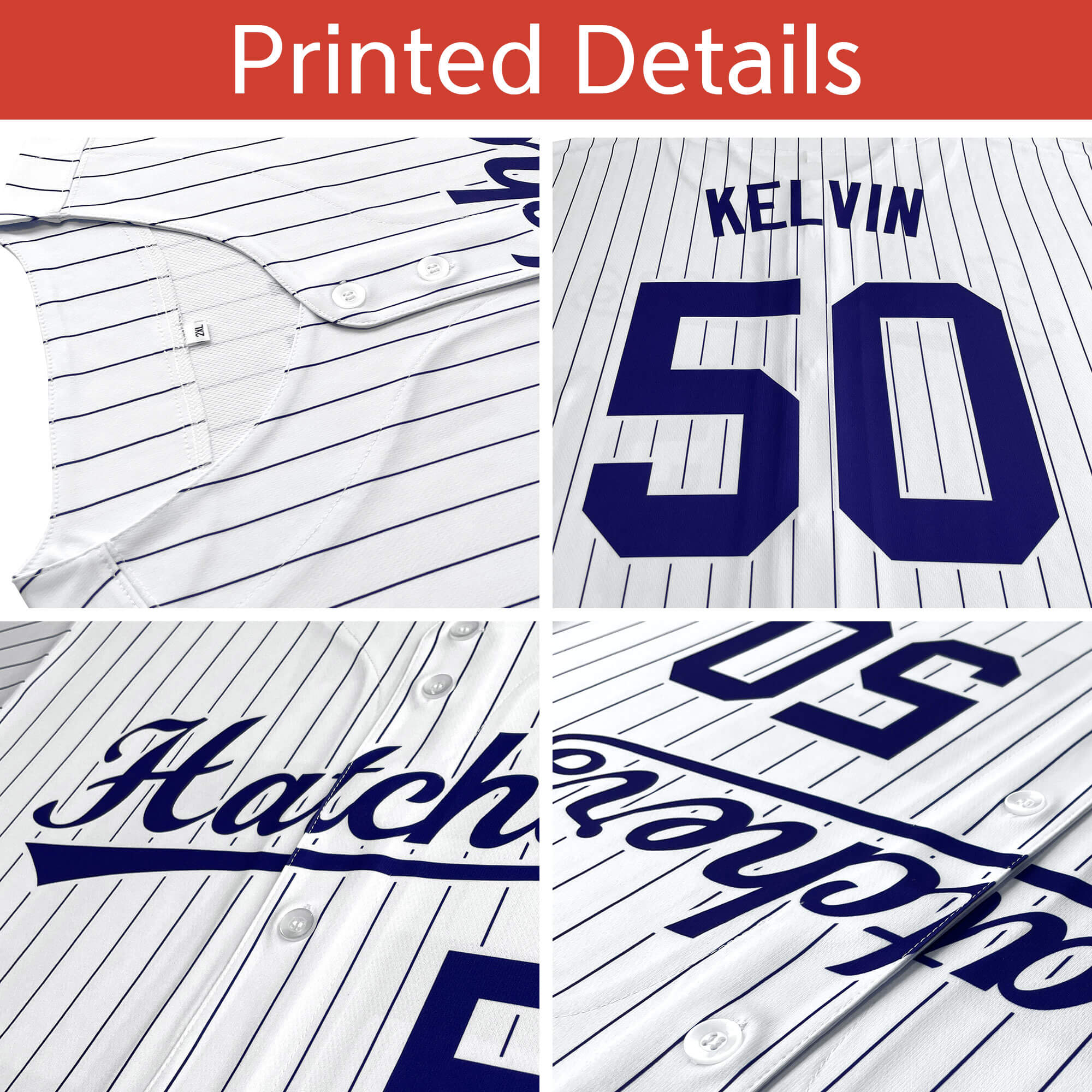 Custom Black Purple Pinstripe Personalized Two-Tone Authentic Baseball Jersey