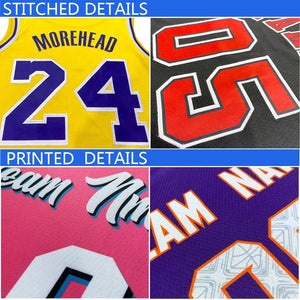 Custom Green White-Orange Classic Tops Breathable Basketball Jersey