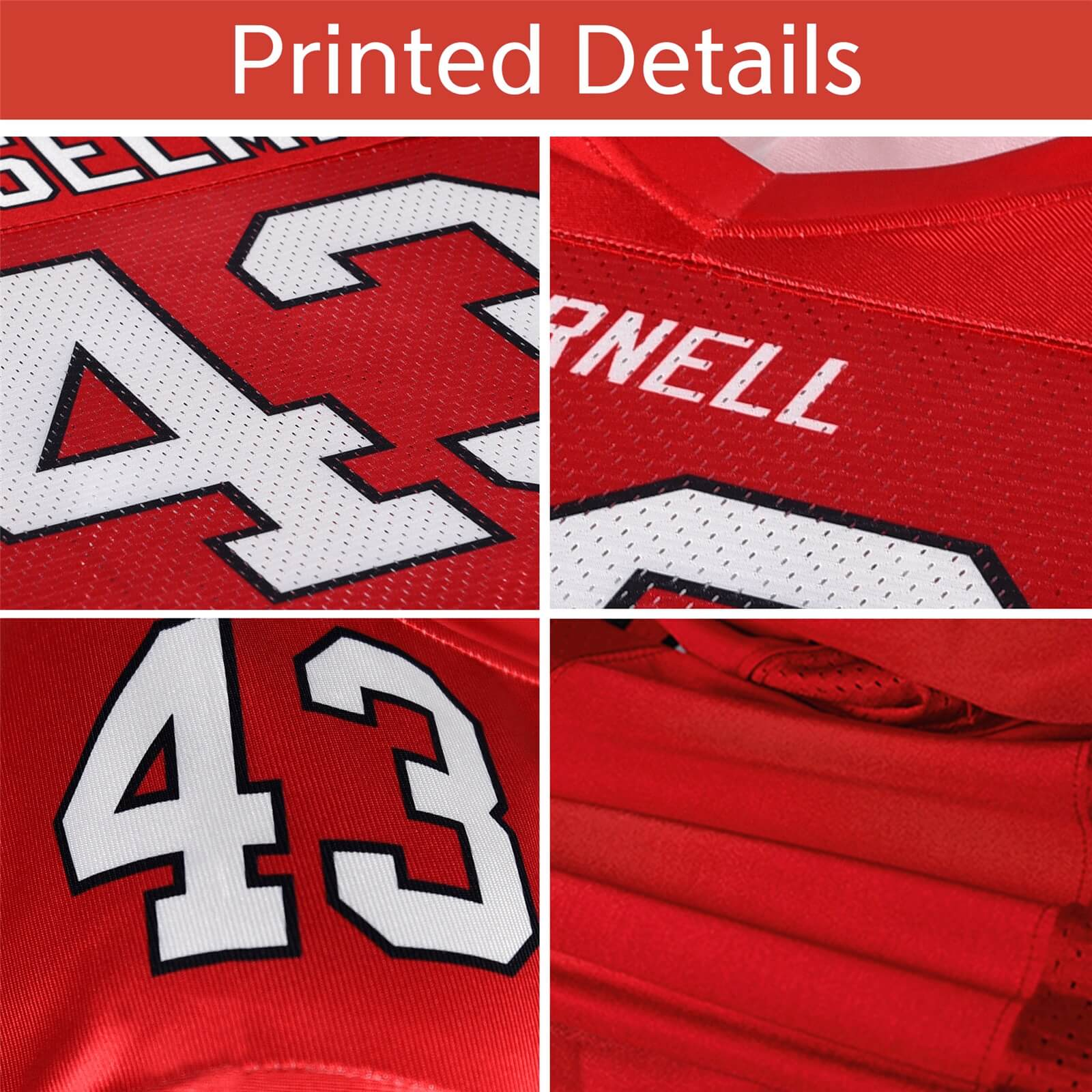 Custom White Classic Style Mesh Authentic Football Jersey