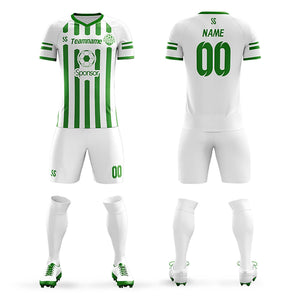 Custom Green Printing Sportswear Soccer Sets Jersey