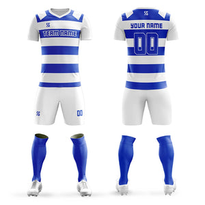 Custom Royal Casual Printing Sportswear Soccer Sets Jersey