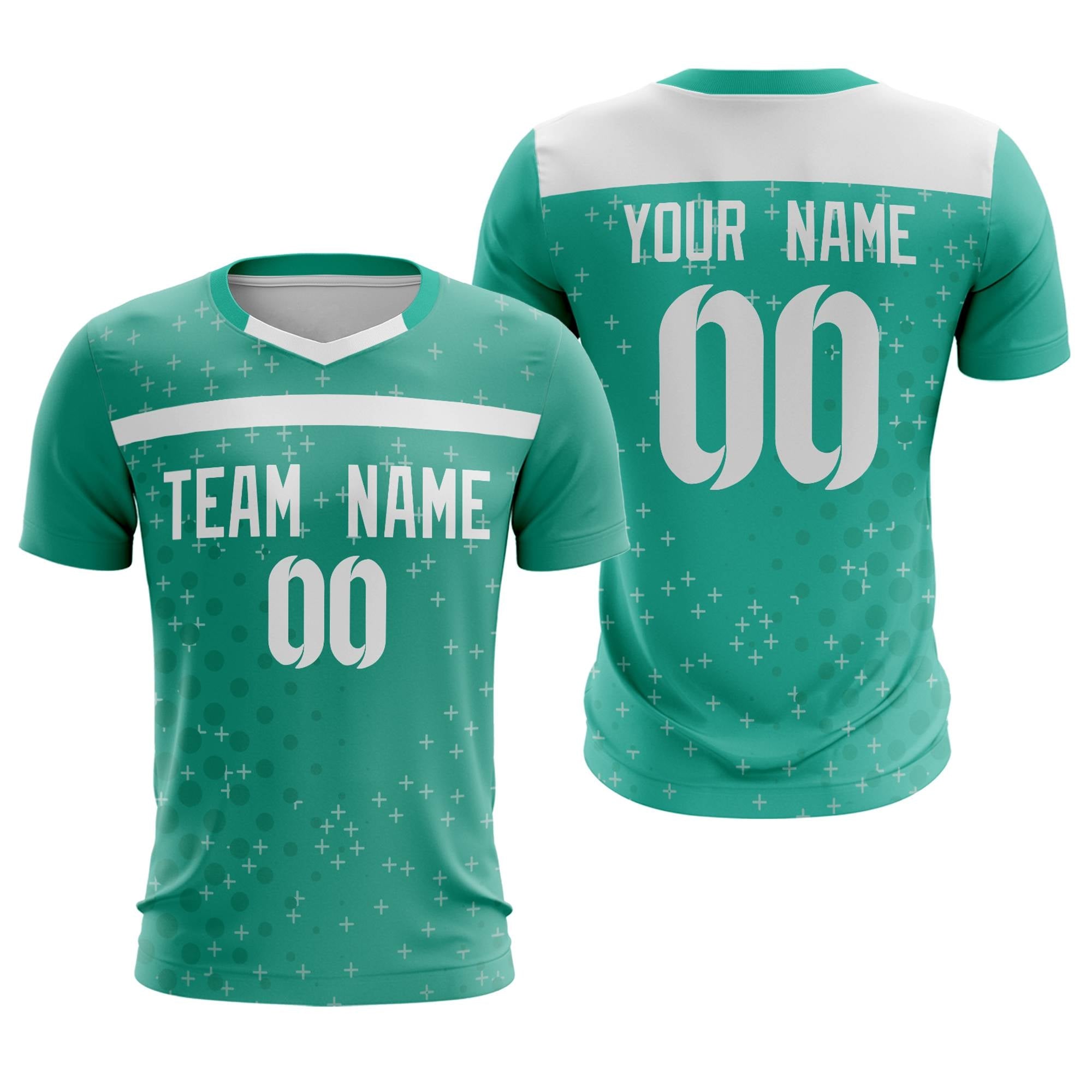 Custom Green White Breathable Sport Soccer Tops Jersey