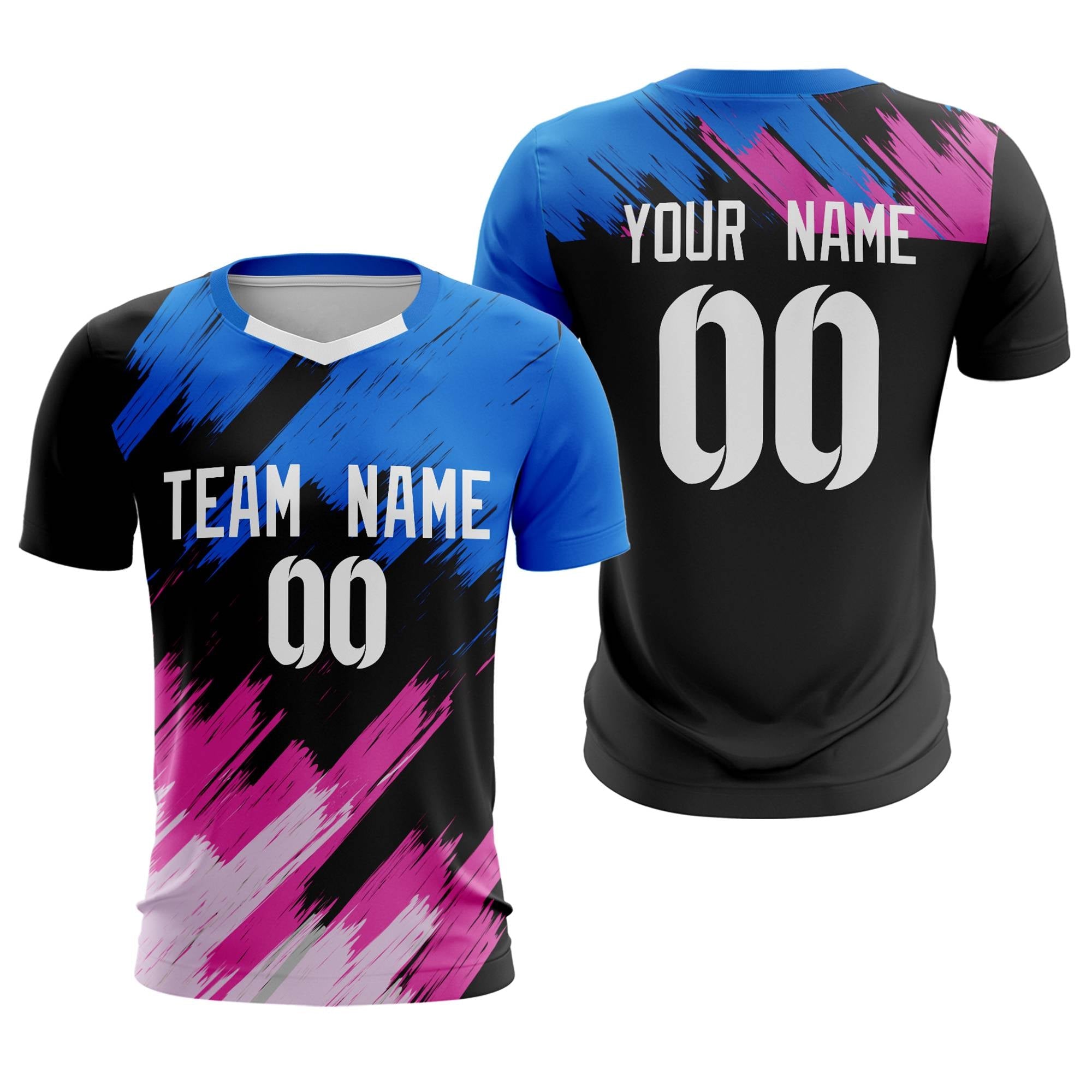 Custom Black White Breathable Sport Soccer Tops Jersey