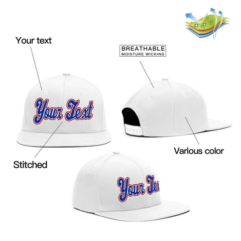 Custom White Purple Casual Sport Baseball Caps
