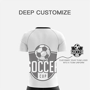 Custom Black Yellow Sports Training Soccer Sets Jersey