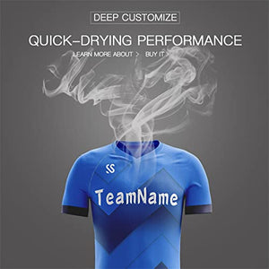 Custom Royal White-Blue Sports Training Soccer Sets Jersey