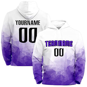 Custom Purple Graffiti Pattern Sports Pullover Sweatshirt Hoodie