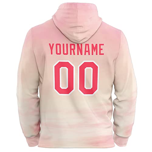 Custom Pink Graffiti Pattern Sports Pullover Sweatshirt Hoodie