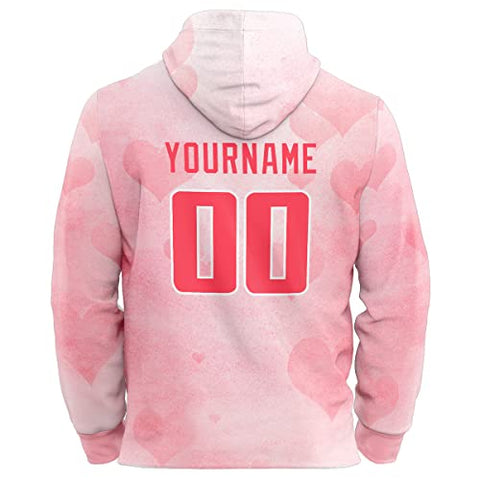 Custom Pink Graffiti Pattern Sports Pullover Sweatshirt Hoodie