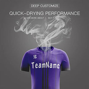 Custom Purple Black Soft Training Uniform Soccer Sets Jersey