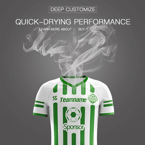 Custom Green Printing Sportswear Soccer Sets Jersey