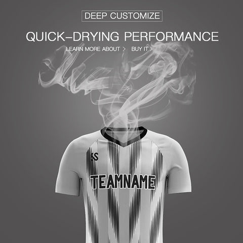 Custom Gray Printing Outdoor Breathable Soccer Sets Jersey