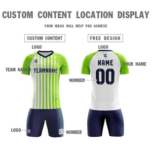 Custom Green Black Printing Sportswear Soccer Sets Jersey