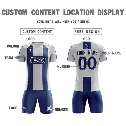Custom White Printing Outdoor Breathable Soccer Sets Jersey