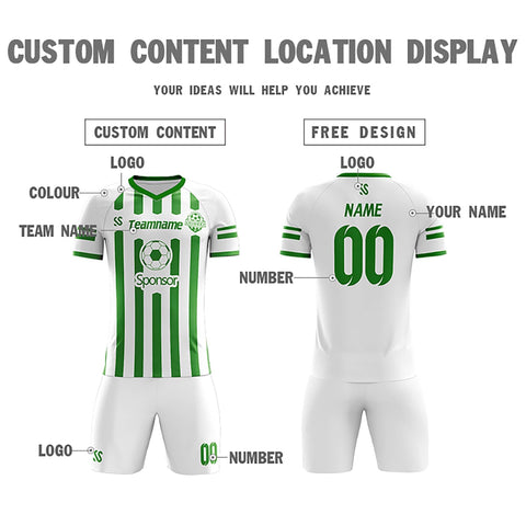 Custom Green Printing Sportswear Soccer Sets Jersey