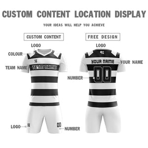 Custom Black Casuall Printing Sportswear Soccer Sets Jersey