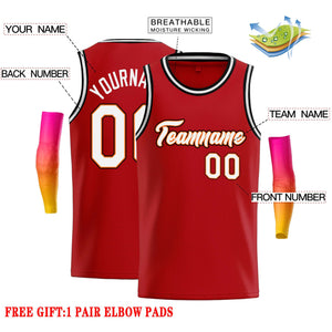 Custom Red White-Orange Classic Tops Casual Basketball Jersey