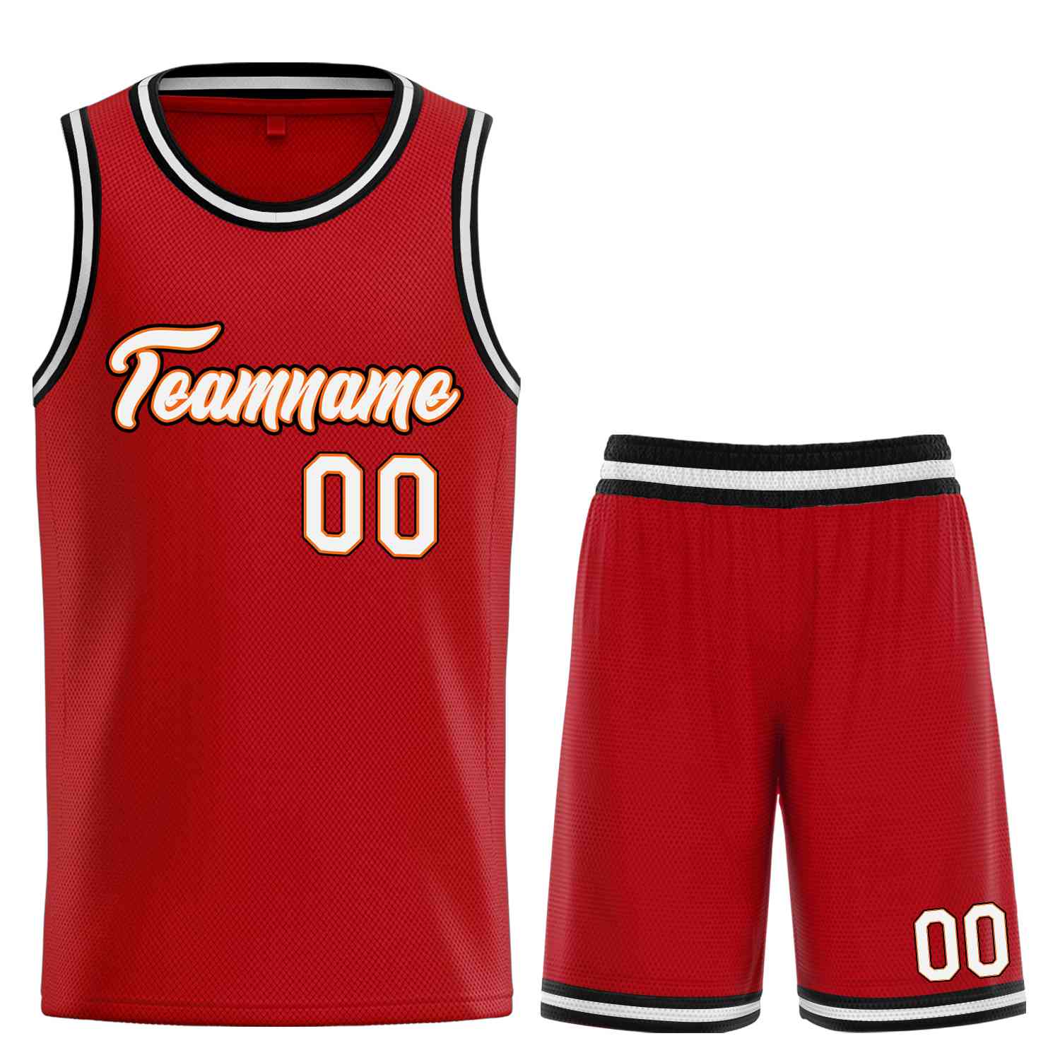 Uniforme de sport personnalisé rouge blanc-Orange, ensembles classiques de basket-ball, maillot de basket-ball