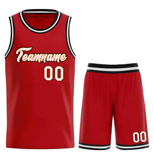 Custom Red White-Orange Heal Sports Uniform Classic Sets Basketball Jersey