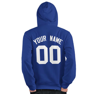 Custom Royal White-Red Classic Style Personalized Sport Pullover Hoodie