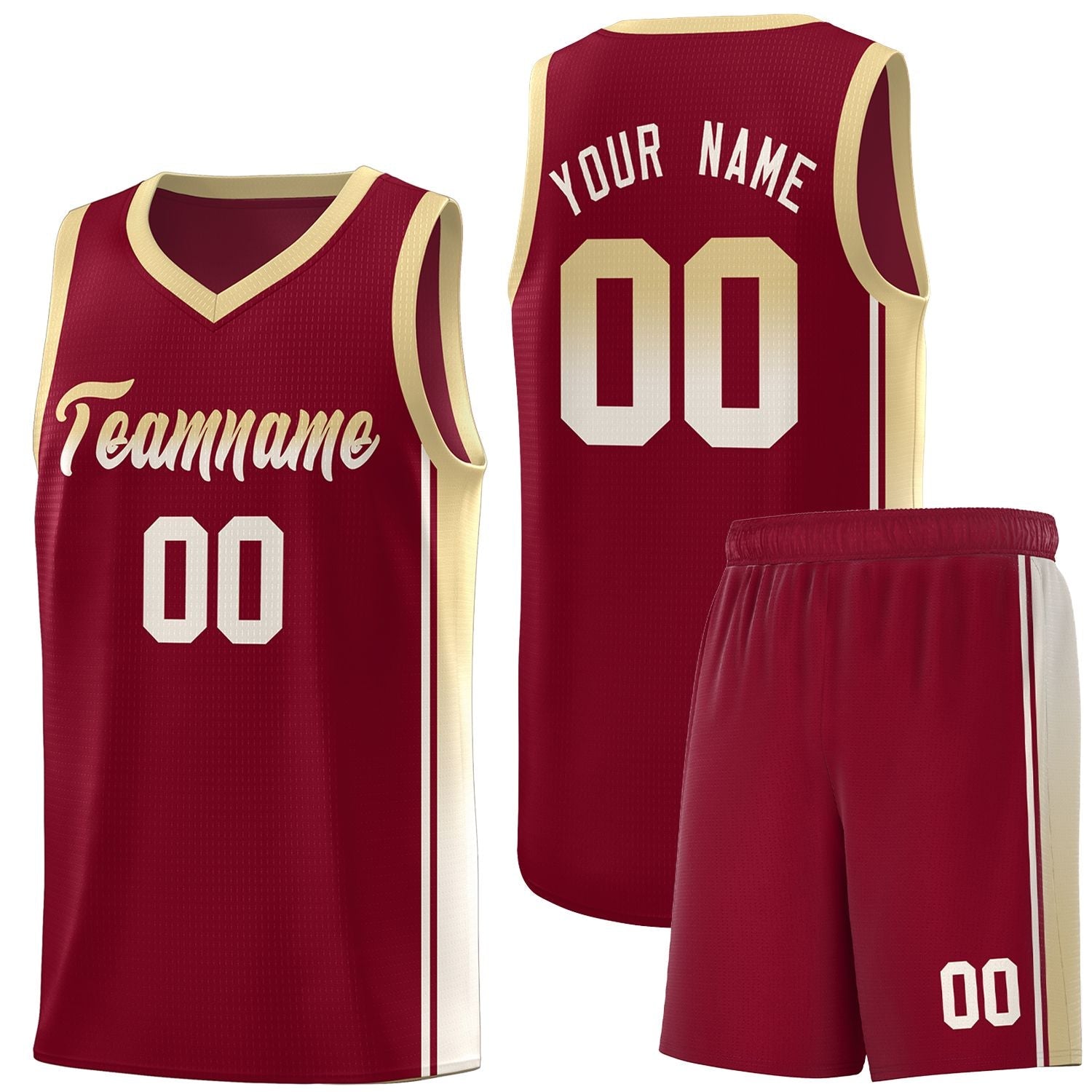 Custom Crimson Khaki Gradient Fashion Sports Uniform Basketball Jersey