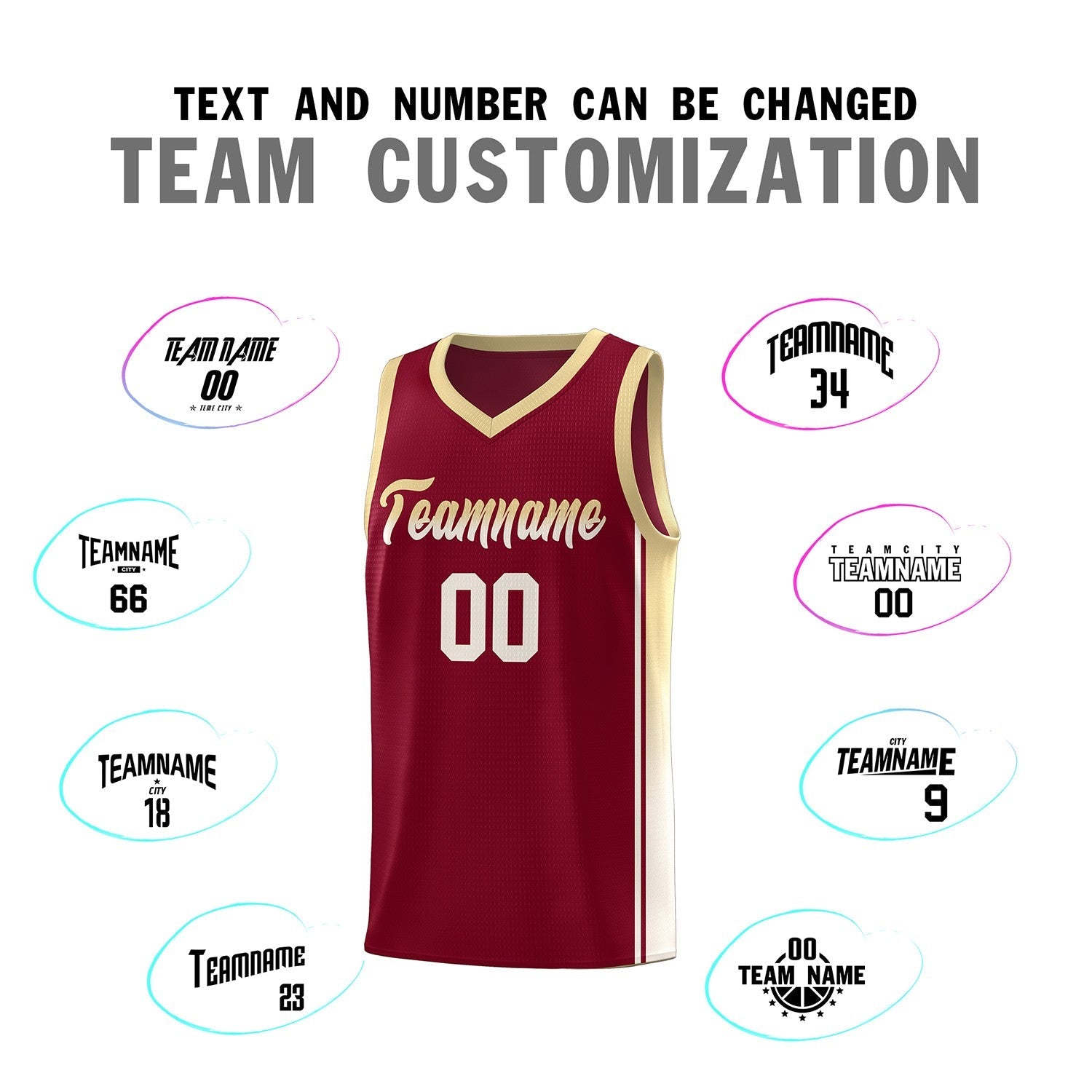 Custom Crimson Khaki Gradient Fashion Sports Uniform Basketball Jersey