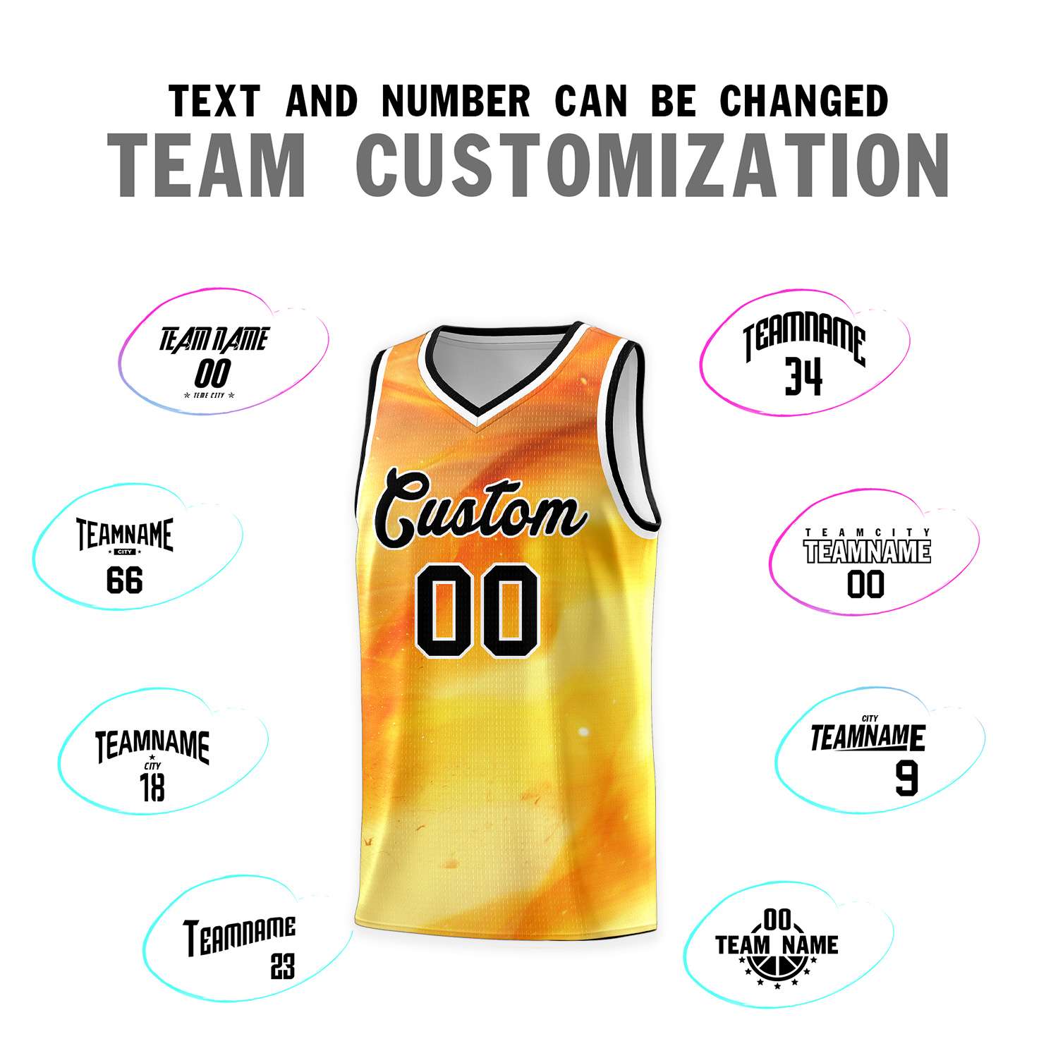 Custom Black White Pattern Tie Dye Sports Uniform Basketball Jersey