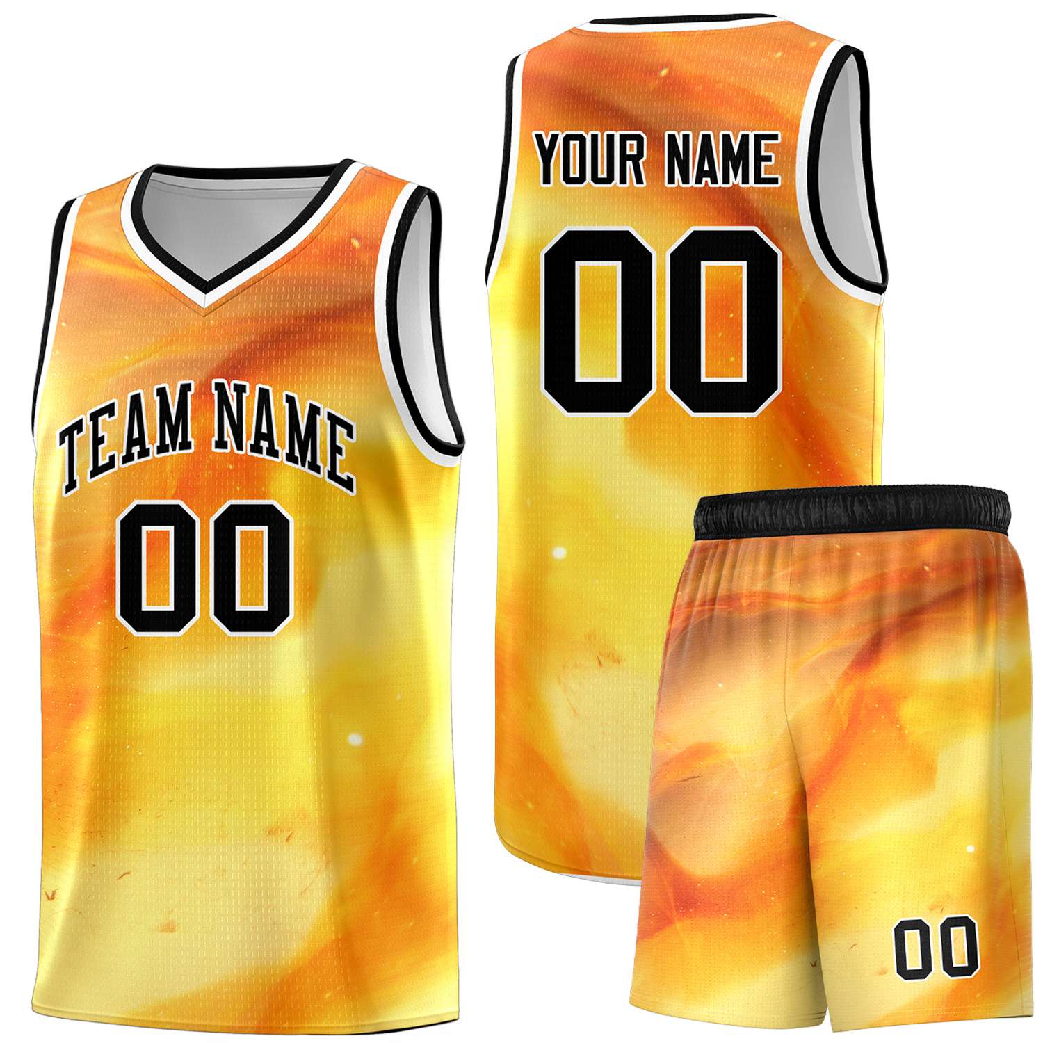 Custom Black White Pattern Tie Dye Sports Uniform Basketball Jersey