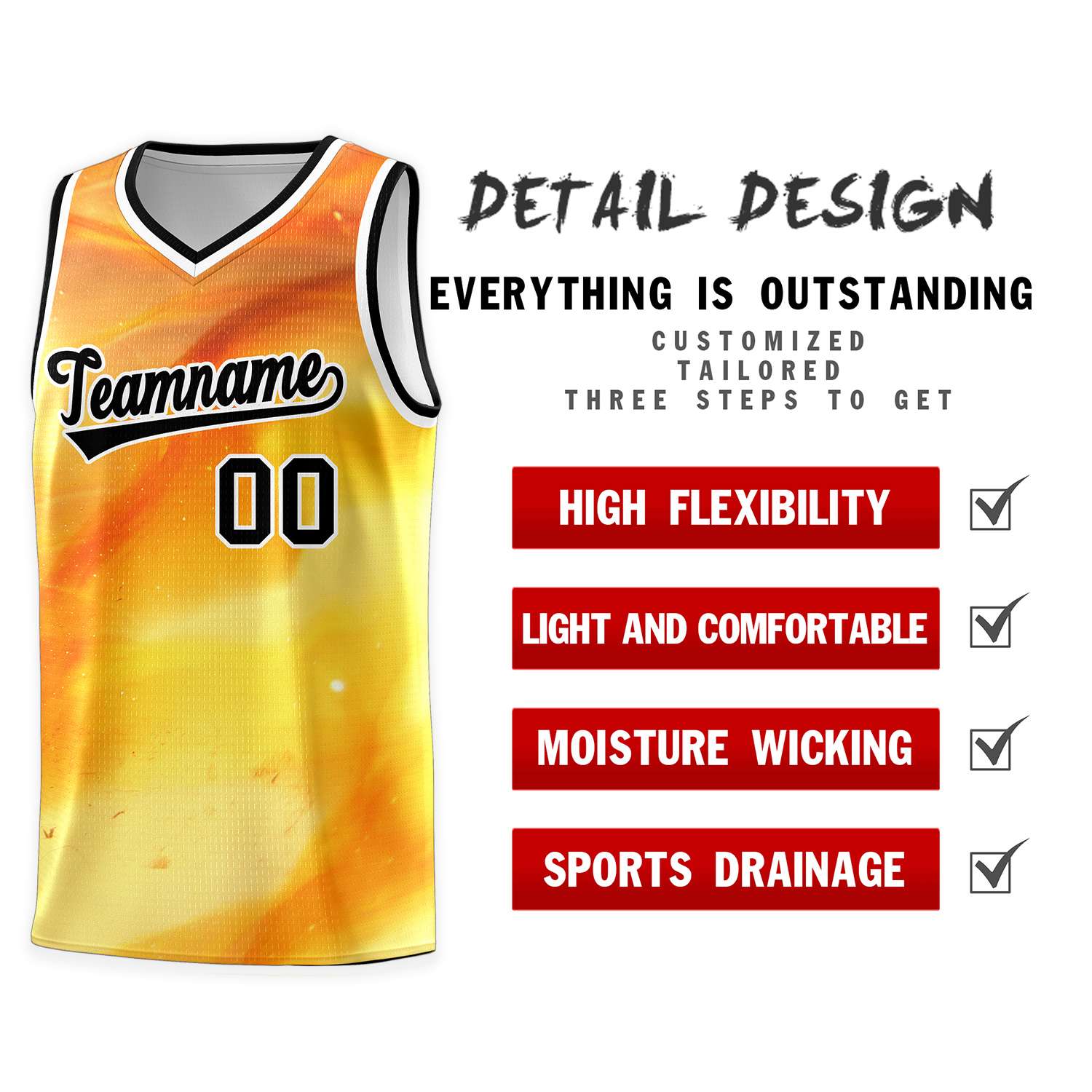 Custom Black White Pattern Tie Dye Sports Uniform Basketball Jersey