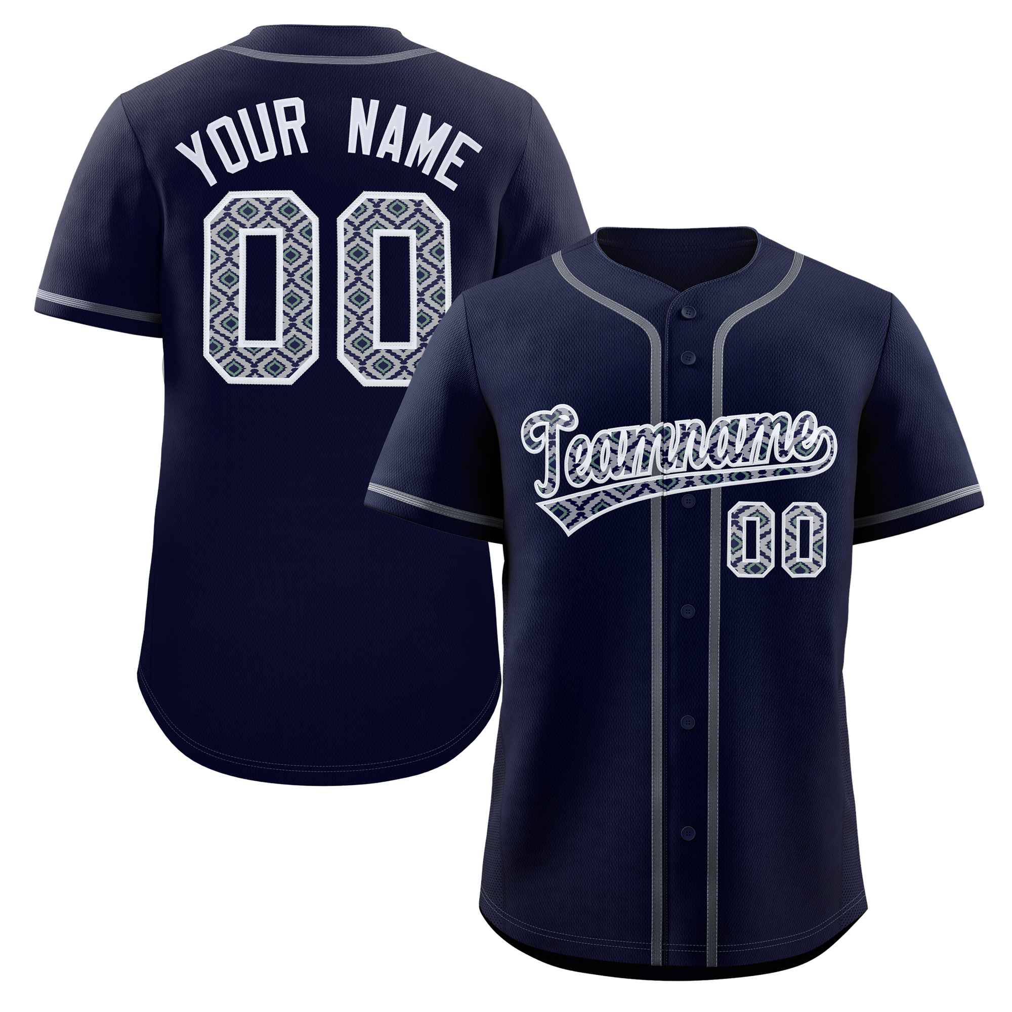 Custom Personalized Baseball Jersey Stitched Ethnic Pattern Name Number Sports Unifrom