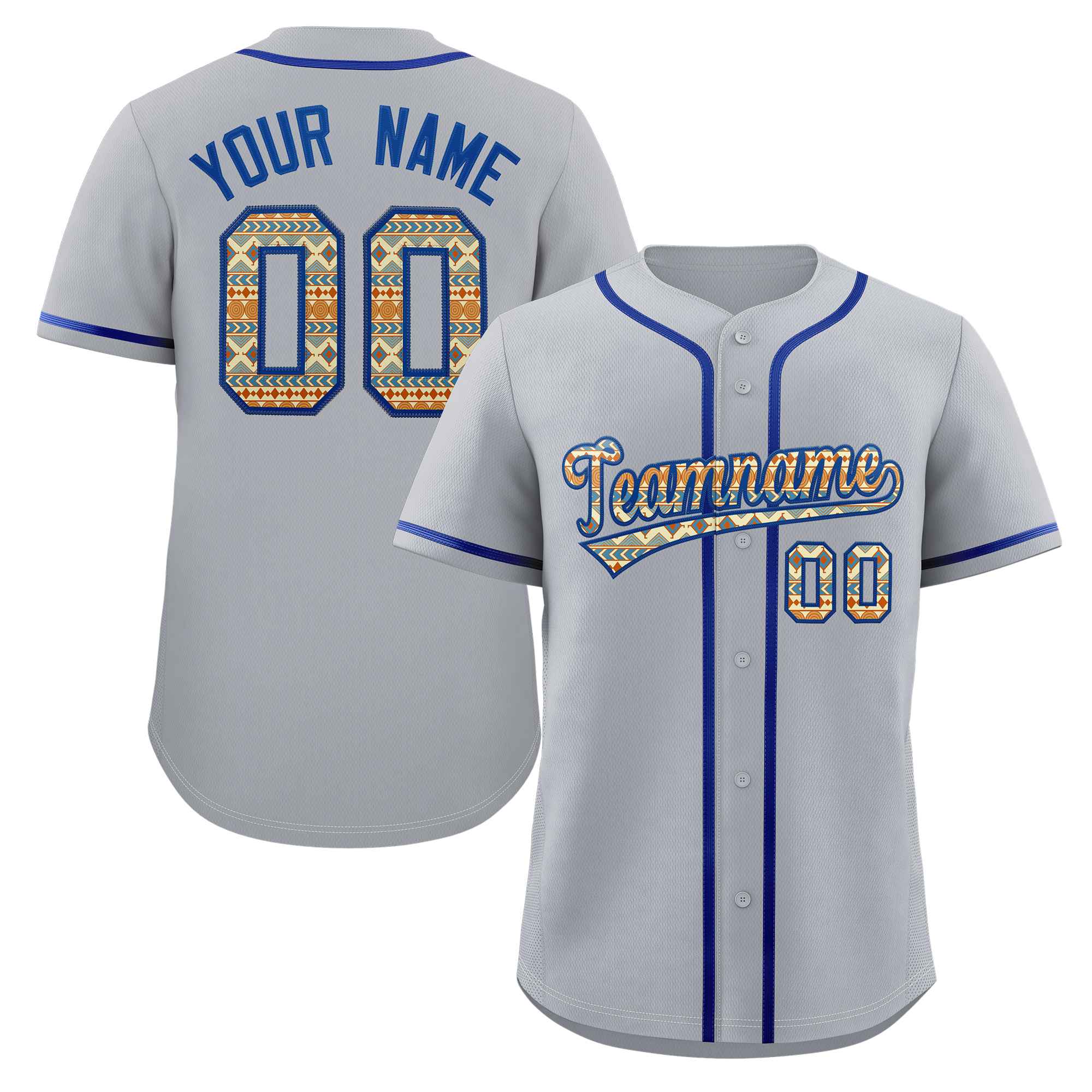 Custom Personalized Baseball Jersey Stitched Ethnic Pattern Name Number Sports Unifrom