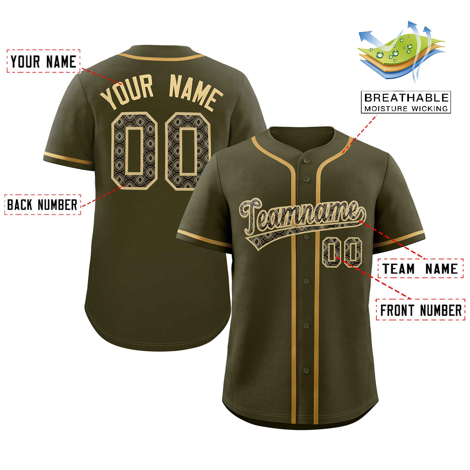 Custom Personalized Baseball Jersey Stitched Ethnic Pattern Name Number Sports Unifrom