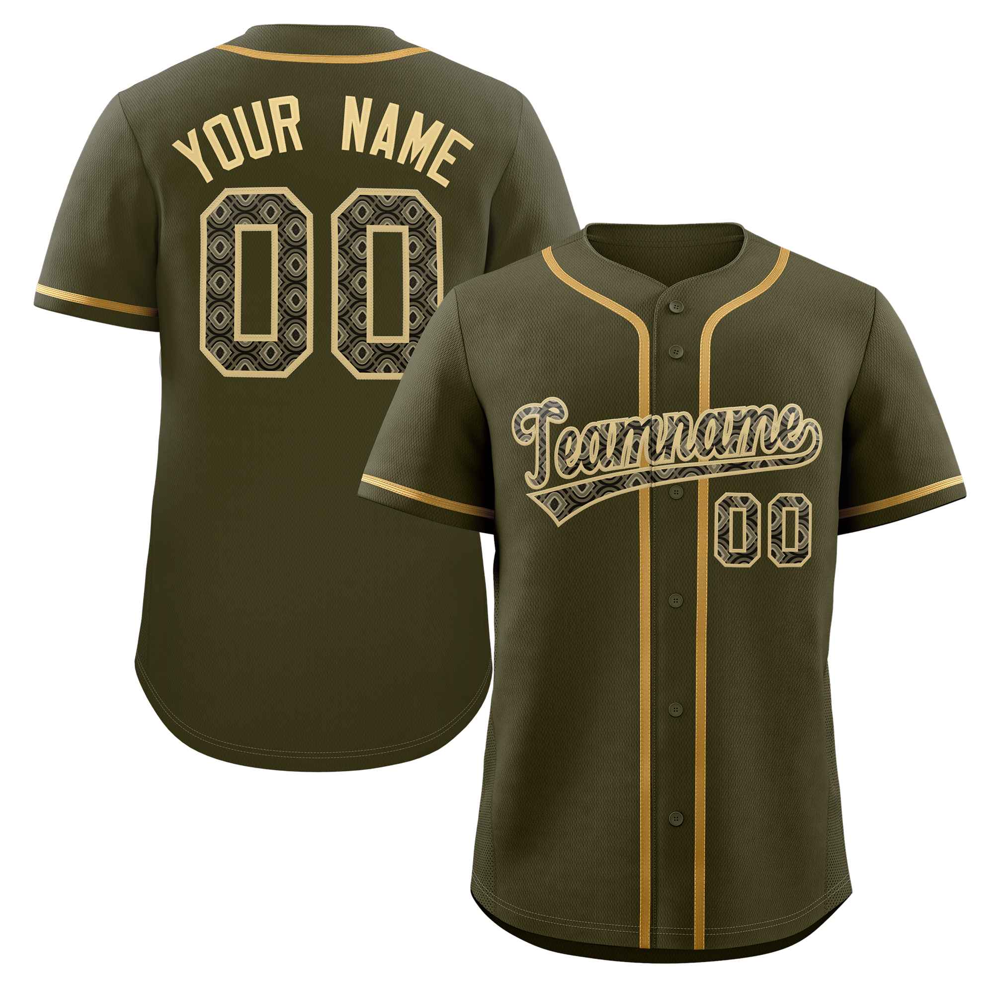 Custom Personalized Baseball Jersey Stitched Ethnic Pattern Name Number Sports Unifrom