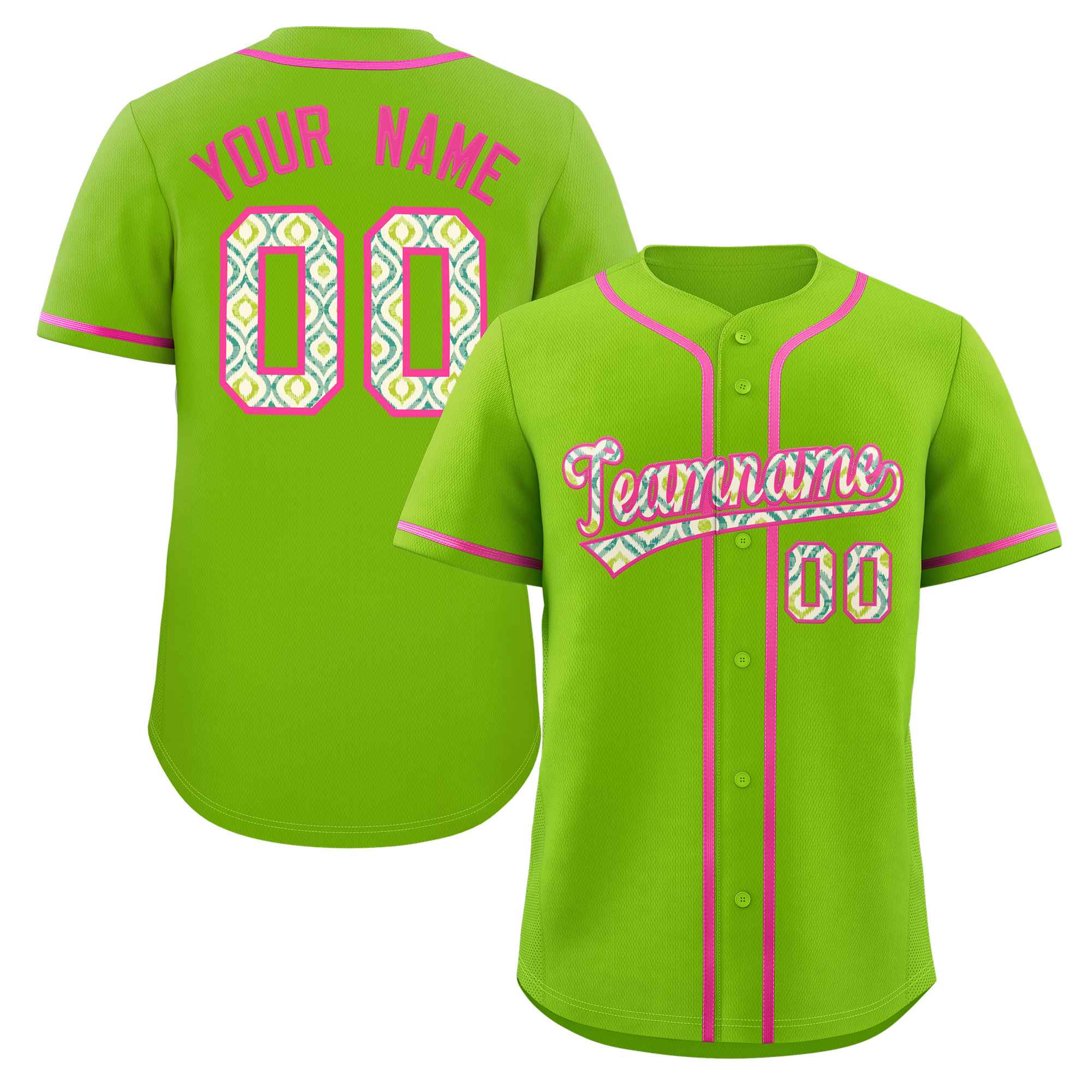 Custom Personalized Baseball Jersey Stitched Ethnic Pattern Name Number Sports Unifrom