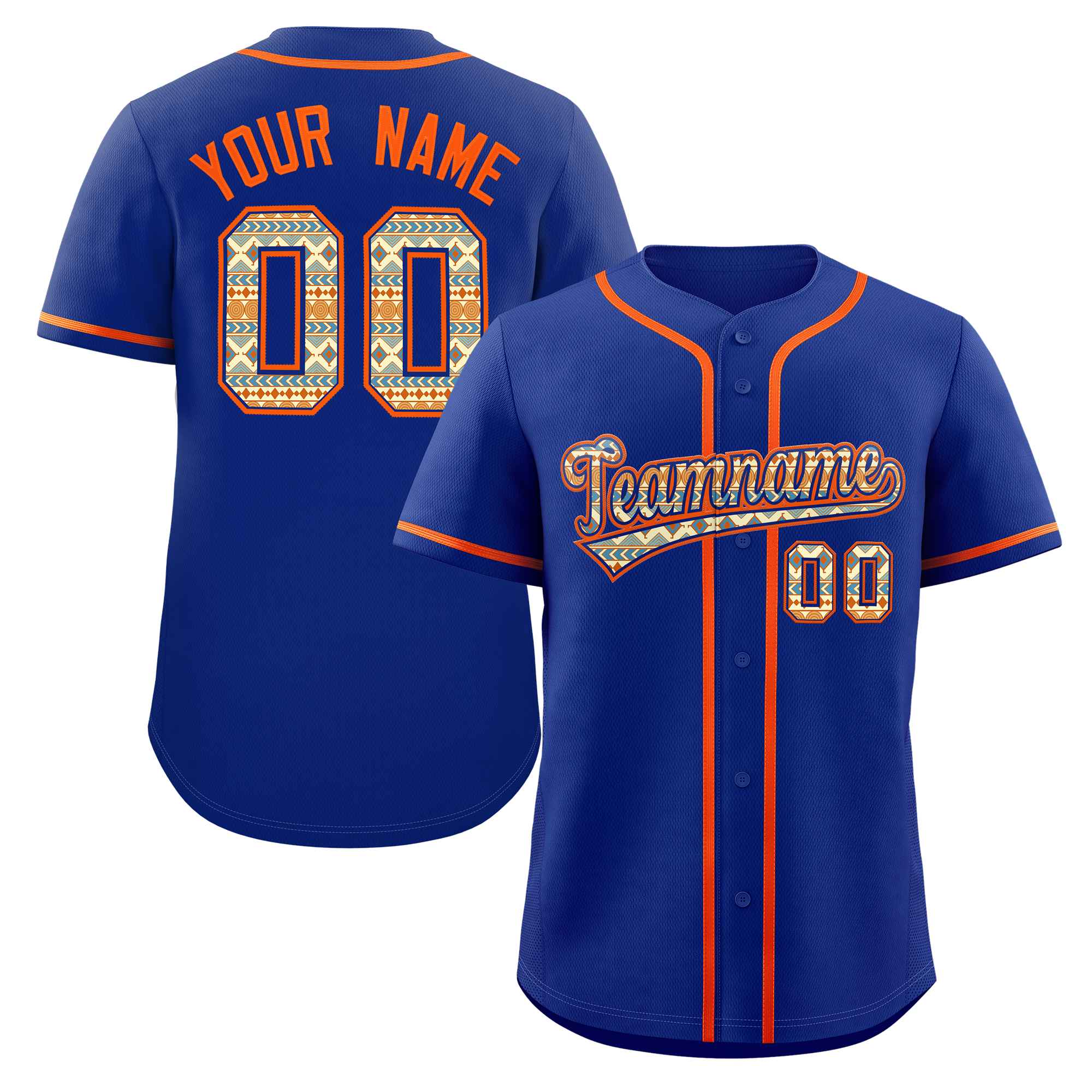 Custom Personalized Baseball Jersey Stitched Ethnic Pattern Name Number Sports Unifrom