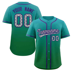 Custom Gradient Fashion Baseball Jersey Personalized Ethnic Pattern Name Number for Men Women Youth