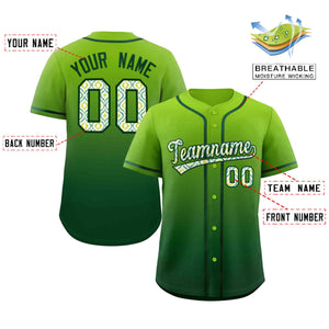 Custom Gradient Fashion Baseball Jersey Personalized Ethnic Pattern Name Number for Men Women Youth