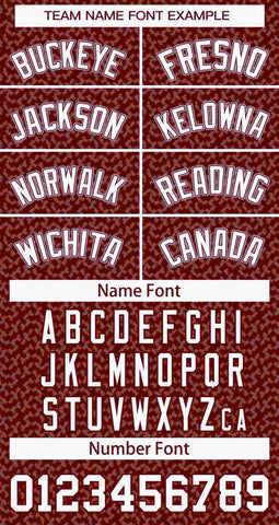 Custom Crimson White Texture Graffiti Pattern Personalized Authentic Baseball Jersey