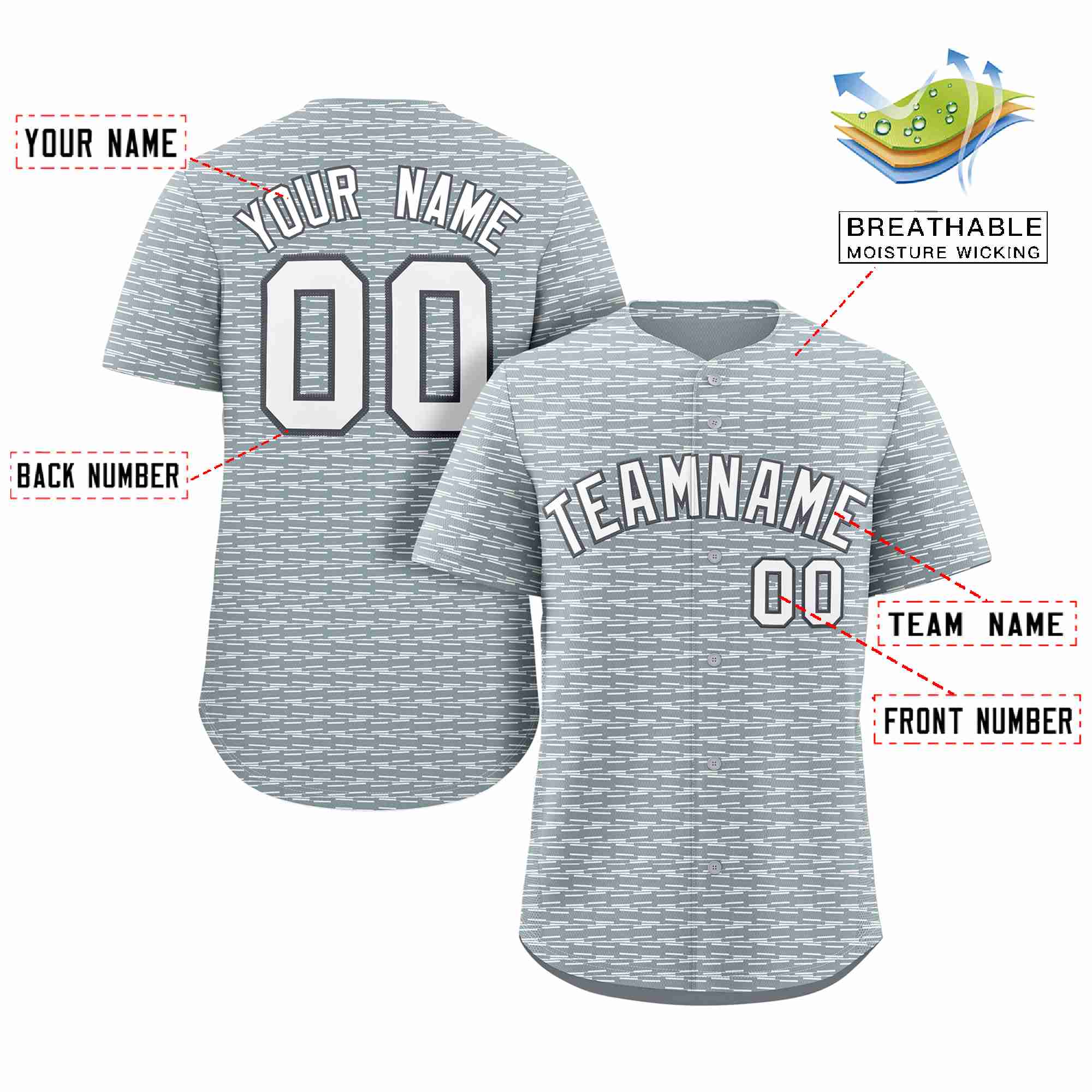 Custom Gray White Texture Graffiti Pattern Personalized Authentic Baseball Jersey