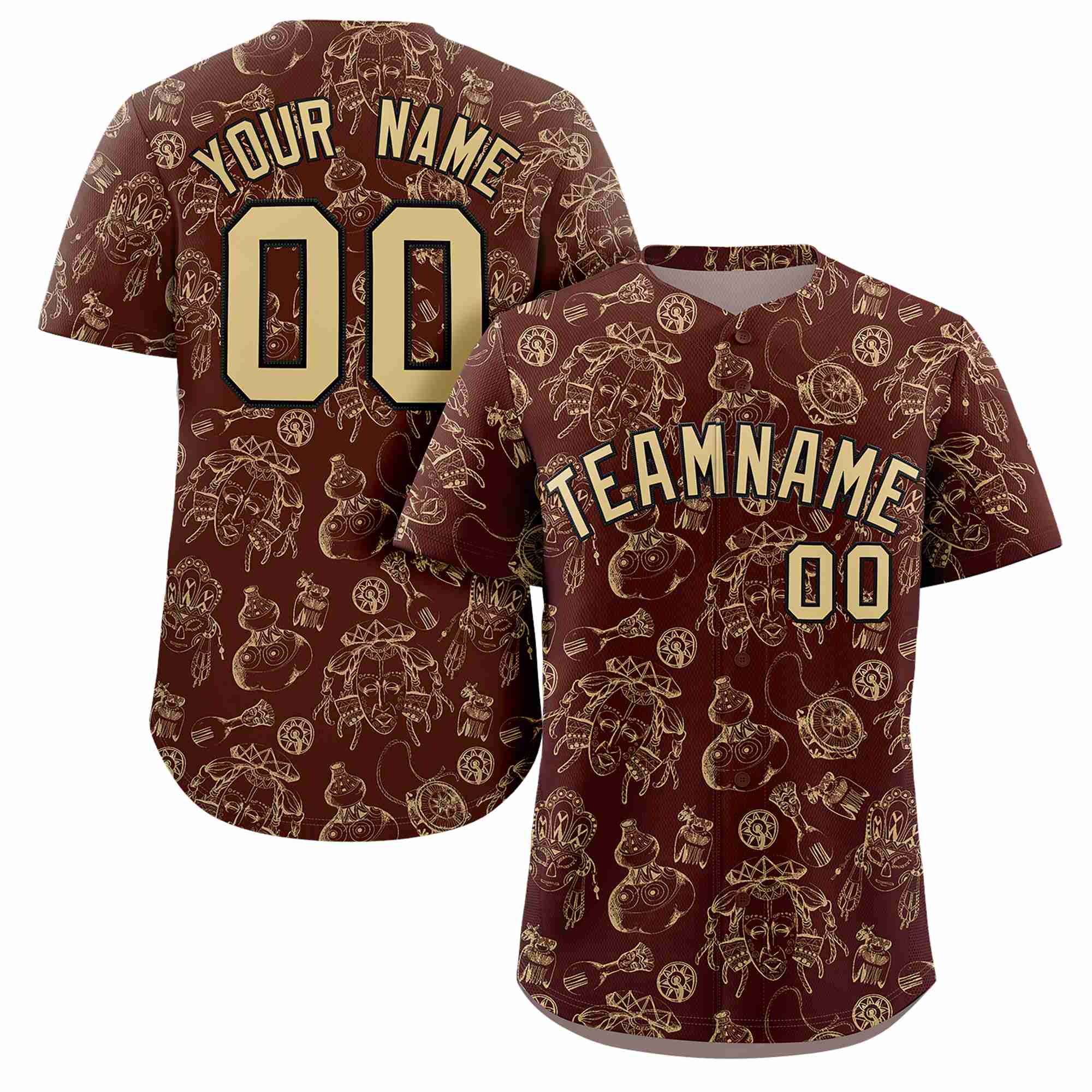 Custom Crimson 3D Graffiti Pattern Personalized Design Authentic Baseball Jersey